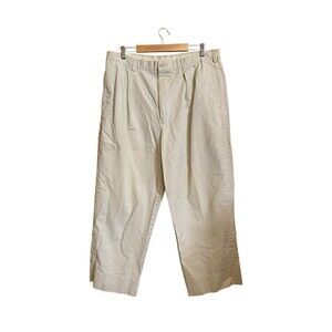 J.Crew Mens 38 Beige Pleated Chino Casual Pants  Cotton High Rise